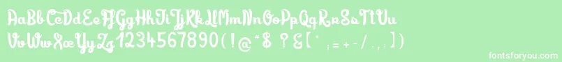 Limonadedecamomille Font – White Fonts on Green Background