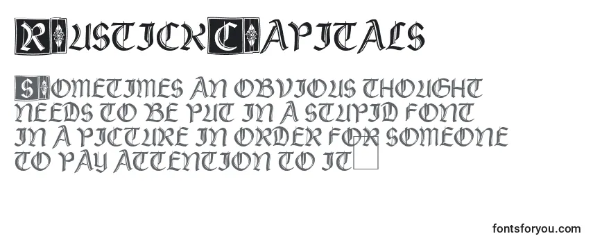 RustickCapitals Font