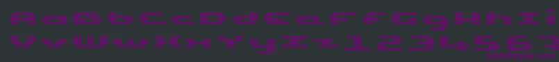 フォントUpTinyLcdFourDecocLight – 黒い背景に紫のフォント