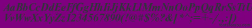 Nwtbi-fontti – mustat fontit violetilla taustalla