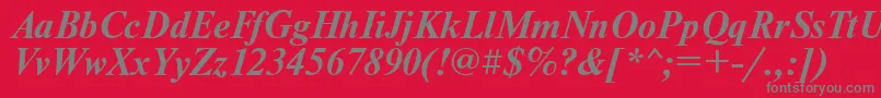 Nwtbi Font – Gray Fonts on Red Background