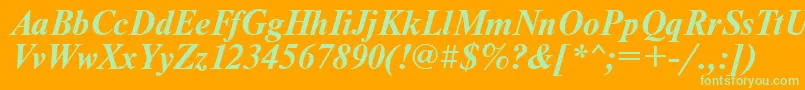 Nwtbi Font – Green Fonts on Orange Background