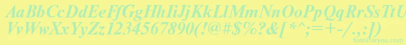 Nwtbi Font – Green Fonts on Yellow Background