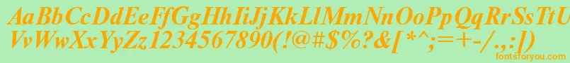 Nwtbi Font – Orange Fonts on Green Background