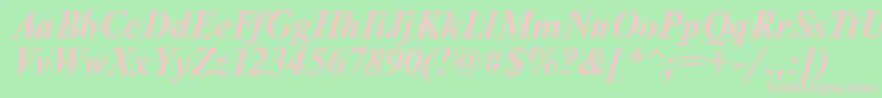 Nwtbi Font – Pink Fonts on Green Background