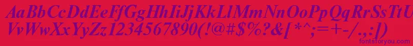 Nwtbi Font – Purple Fonts on Red Background