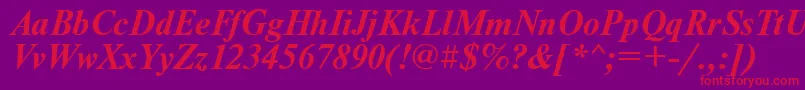 Nwtbi Font – Red Fonts on Purple Background