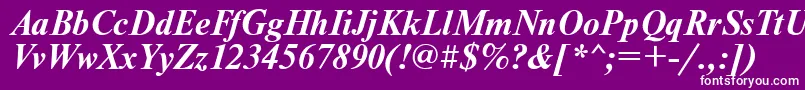 フォントNwtbi – 紫の背景に白い文字