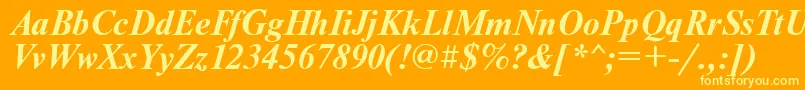 Nwtbi Font – Yellow Fonts on Orange Background