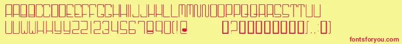 Niner Font – Red Fonts on Yellow Background