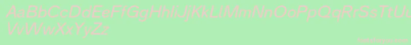 Analogue56oblique Font – Pink Fonts on Green Background