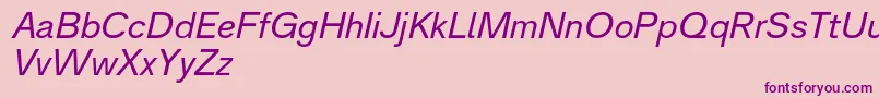 Analogue56oblique-Schriftart – Violette Schriften auf rosa Hintergrund