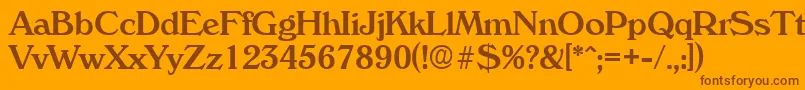 VeronaMedium Font – Brown Fonts on Orange Background