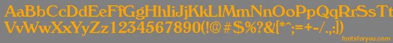 VeronaMedium Font – Orange Fonts on Gray Background