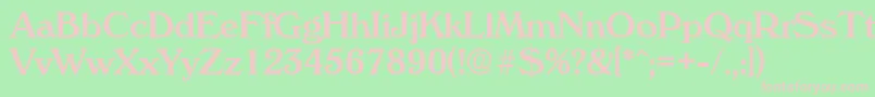 VeronaMedium Font – Pink Fonts on Green Background