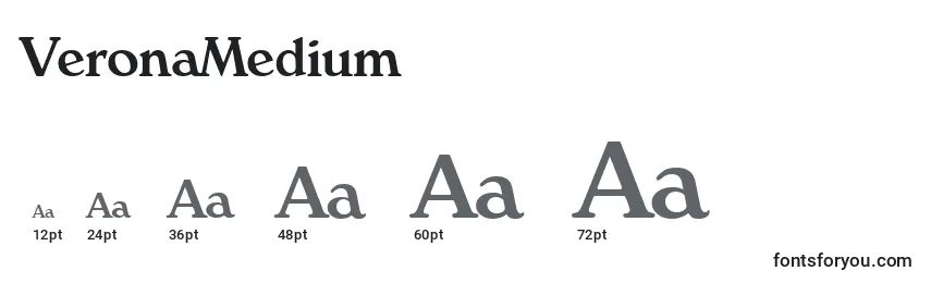 Размеры шрифта VeronaMedium