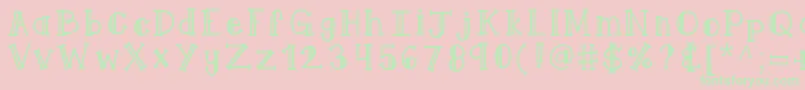 Kbqueenyme Font – Green Fonts on Pink Background