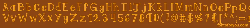 More about Kbqueenyme Font Kbqueenyme Font – Orange Fonts on Brown Background