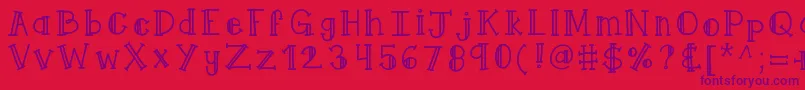 Kbqueenyme Font – Purple Fonts on Red Background