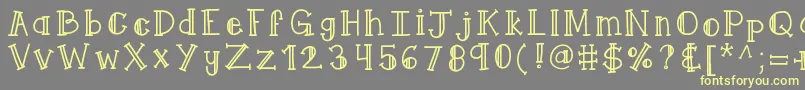 Kbqueenyme Font – Yellow Fonts on Gray Background