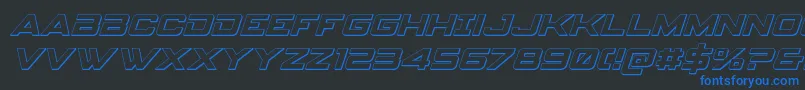 Spyagencyv33Dital Font – Blue Fonts on Black Background