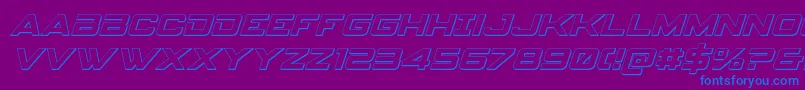 Spyagencyv33Dital Font – Blue Fonts on Purple Background
