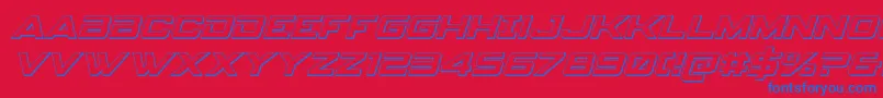 Spyagencyv33Dital Font – Blue Fonts on Red Background