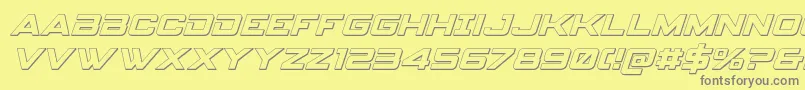 Spyagencyv33Dital Font – Gray Fonts on Yellow Background