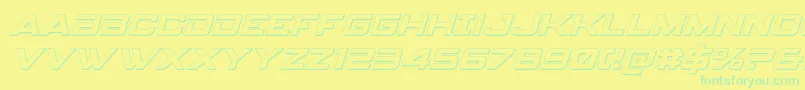 フォントSpyagencyv33Dital – 黄色い背景に緑の文字