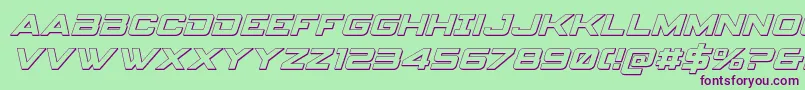 Spyagencyv33Dital Font – Purple Fonts on Green Background