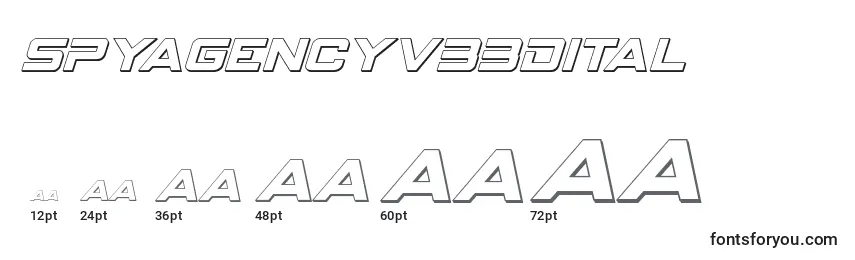 Spyagencyv33Dital Font Sizes