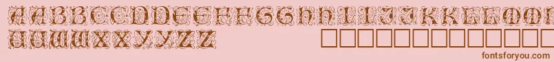 IlluminatitwodisplaycapssskRegular Font – Brown Fonts on Pink Background