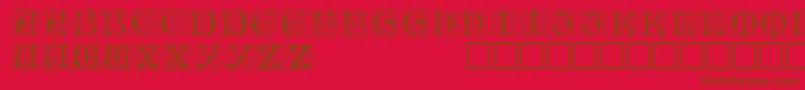IlluminatitwodisplaycapssskRegular Font – Brown Fonts on Red Background