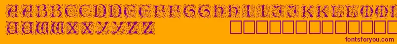 IlluminatitwodisplaycapssskRegular Font – Purple Fonts on Orange Background