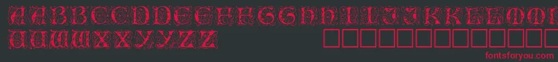IlluminatitwodisplaycapssskRegular Font – Red Fonts on Black Background