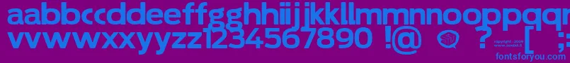 Soolidium Font – Blue Fonts on Purple Background