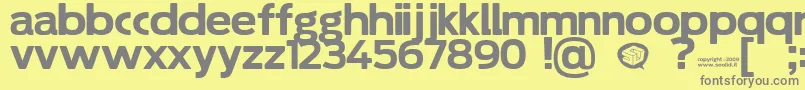 フォントSoolidium – 黄色の背景に灰色の文字