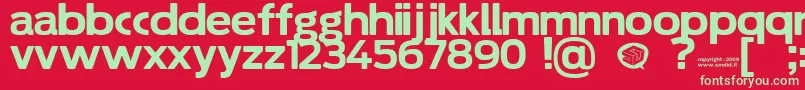 Soolidium Font – Green Fonts on Red Background