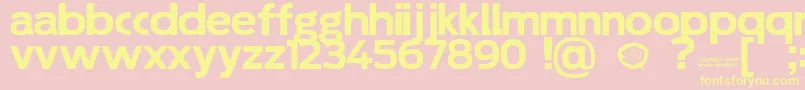 Soolidium Font – Yellow Fonts on Pink Background