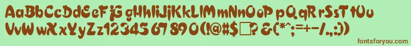 TiffanyRegular Font – Brown Fonts on Green Background