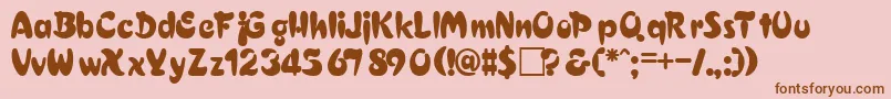 TiffanyRegular Font – Brown Fonts on Pink Background
