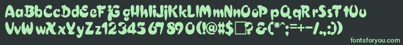 TiffanyRegular Font – Green Fonts on Black Background
