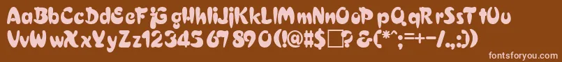 TiffanyRegular Font – Pink Fonts on Brown Background