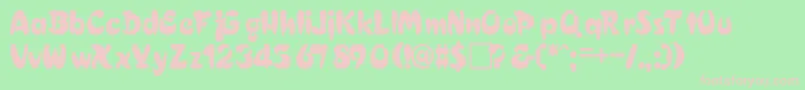 TiffanyRegular Font – Pink Fonts on Green Background