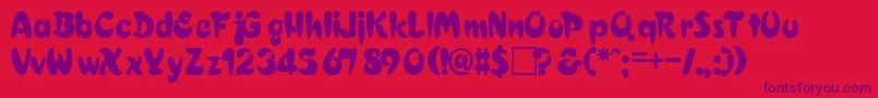 TiffanyRegular Font – Purple Fonts on Red Background