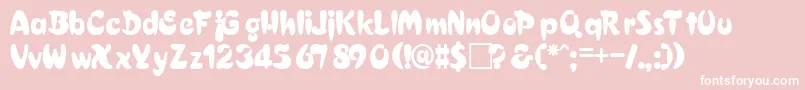 TiffanyRegular Font – White Fonts on Pink Background