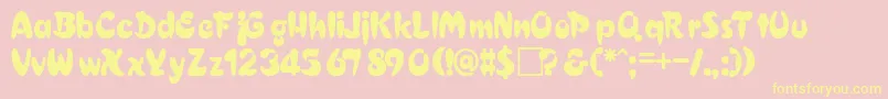 TiffanyRegular Font – Yellow Fonts on Pink Background