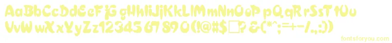 TiffanyRegular Font – Yellow Fonts on White Background