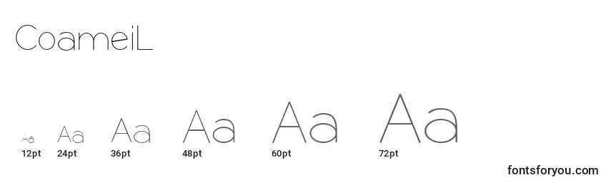 CoameiL Font Sizes