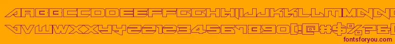 Tarrgetout Font – Purple Fonts on Orange Background